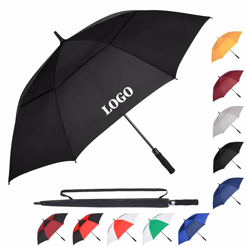 Automatic Open Windproof Golf Umbrella With Double Canopy