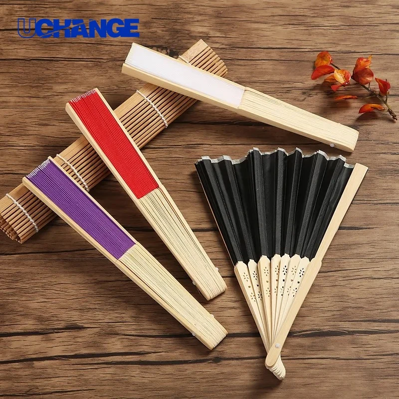 Folding Bamboo Paper Handheld Fan Classic Hand Fan for Weddings & Outdoor Use 1