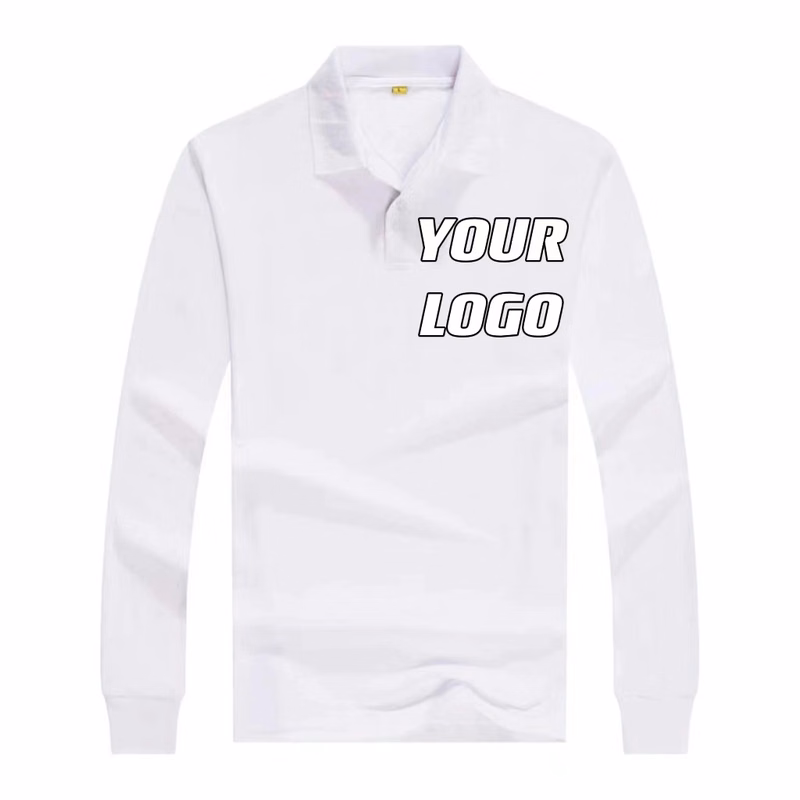 Custom Long-Sleeve Polo Shirts Sweatshirt Tops Pullover