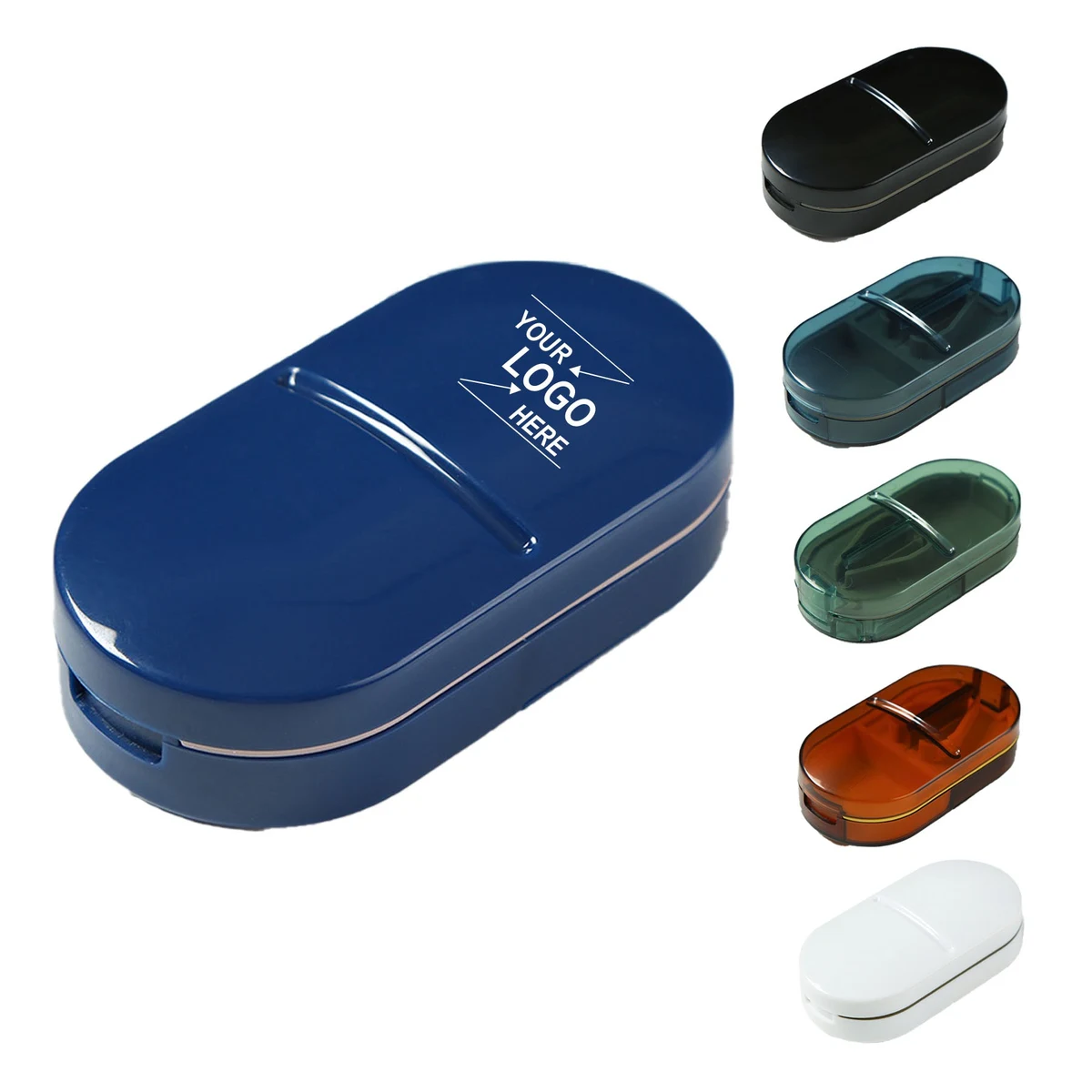 Portable 2-in-1 Pill Box and Tablet Cutter 1
