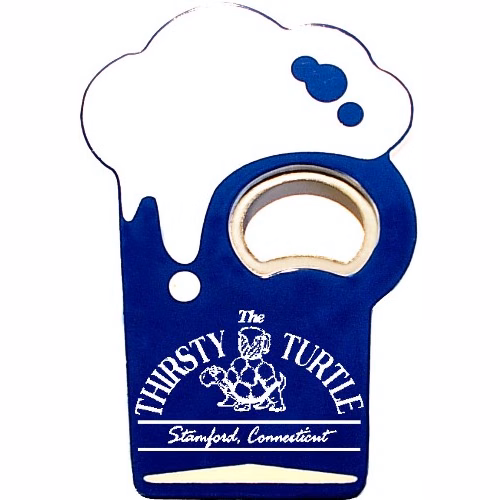 Jumbo size beer cup shape magnetic bottle opener