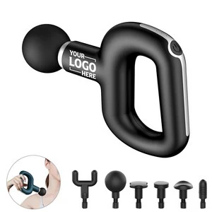 Ring Shaped Muscle Vibration Massager Tool With 3 Speed Settings And 6 Interchangeable Heads 1