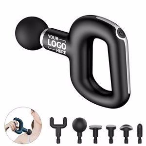 Ring Shaped Muscle Vibration Massager Tool With 3 Speed Settings And 6 Interchangeable Heads