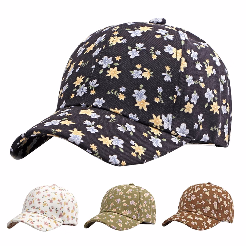 Floral Print Baseball Cap