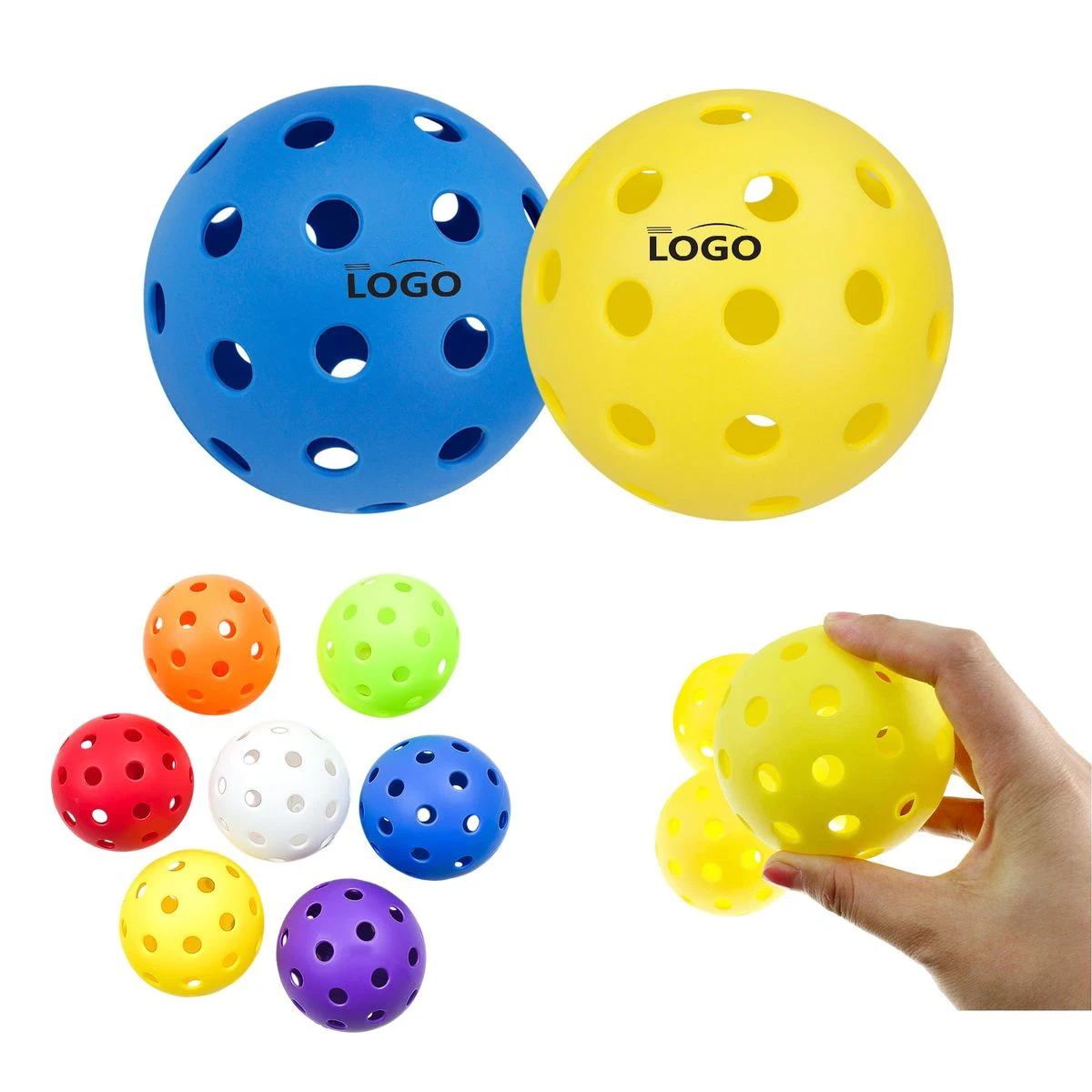Durable 40 Hole Pickleball Ball 1