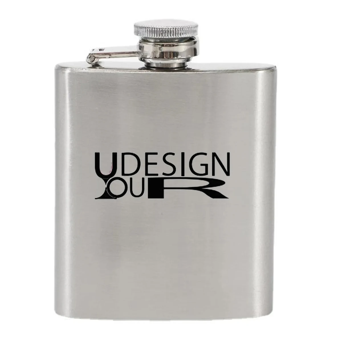 8oz Stainless Steel Hip Flask MOQ50, custom water bottle with logo imprint 1