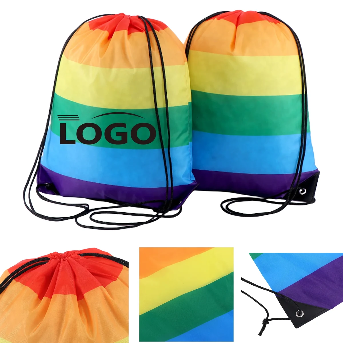 Rainbow Drawstring Bag MOQ50 1