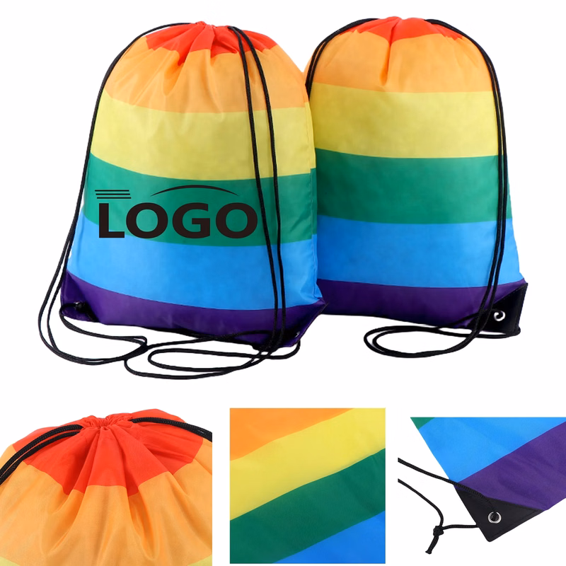 Rainbow Drawstring Bag MOQ50