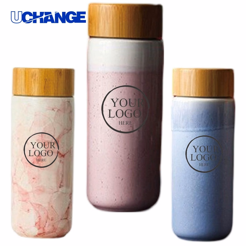 Ceramic Health Cup Container with Bamboo Lid