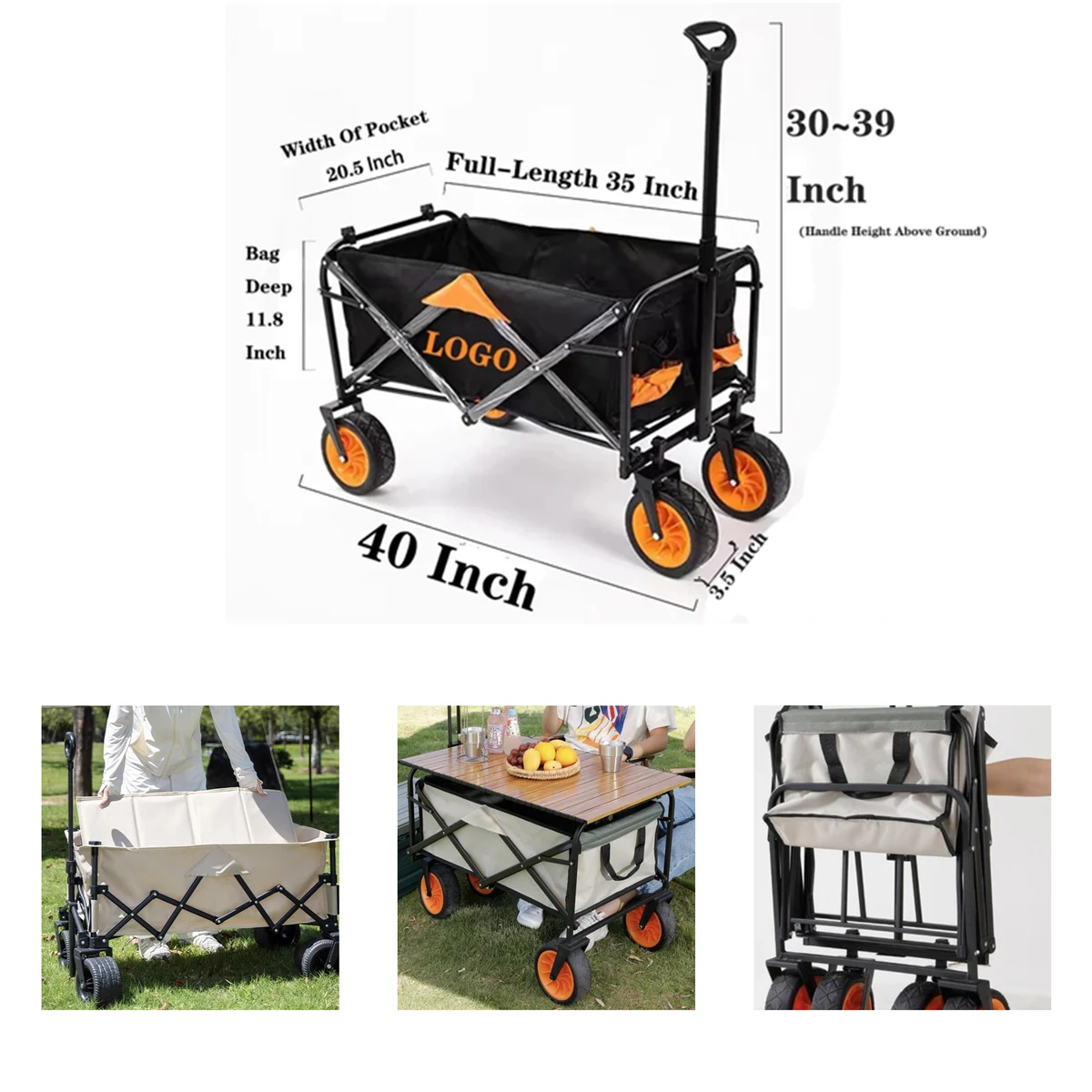 High - capacity Outdoor Camping Collapsible Carts 1