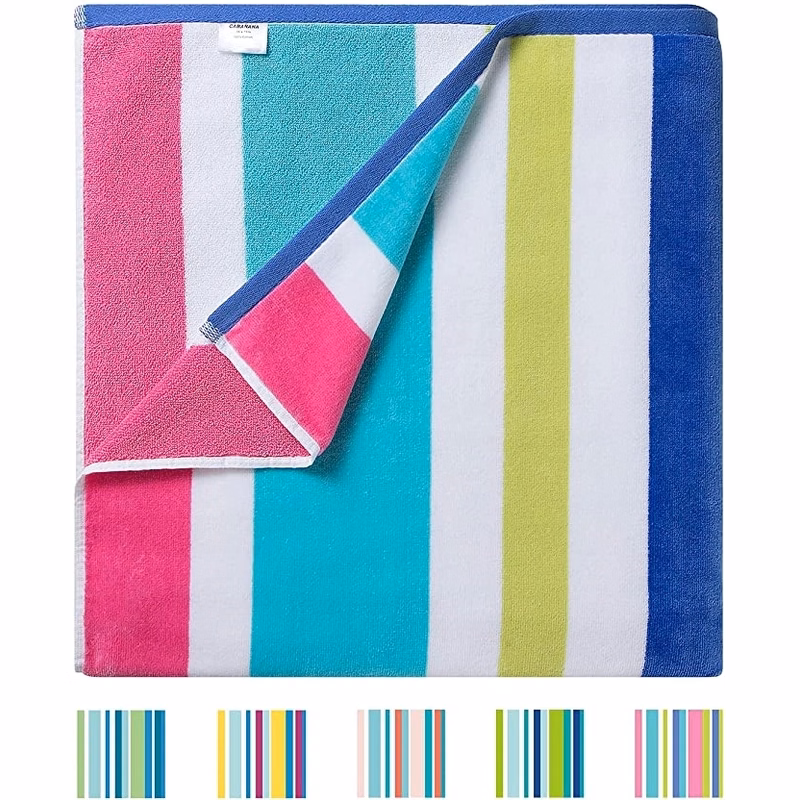 Lightweight Colorful Striped Beach Towel