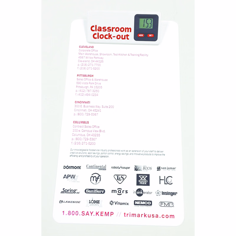 Legal Size Clipboard w/ Clock Clip