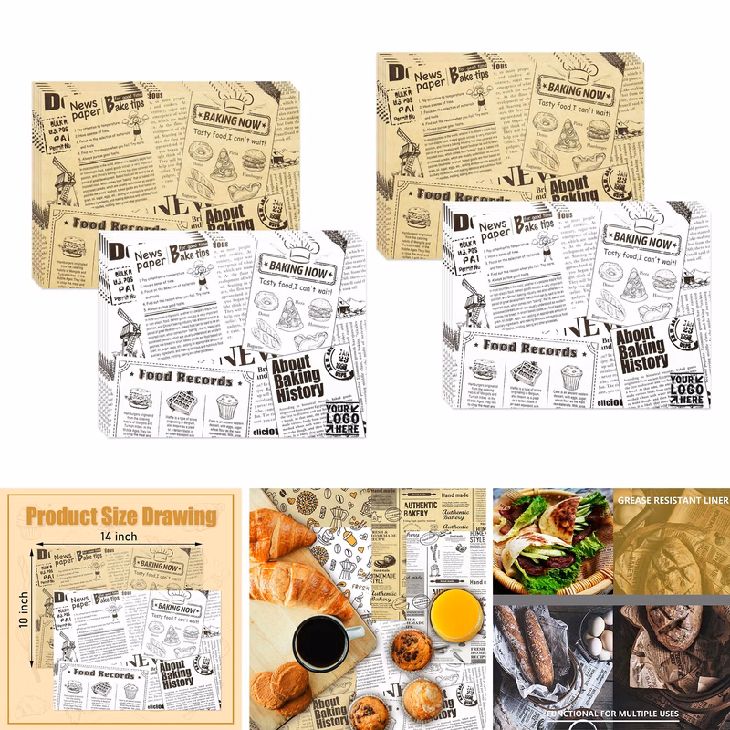10"x14" Sandwich Wrapping Greaseproof Food Sheet Bread Rolls Deli Paper Liner