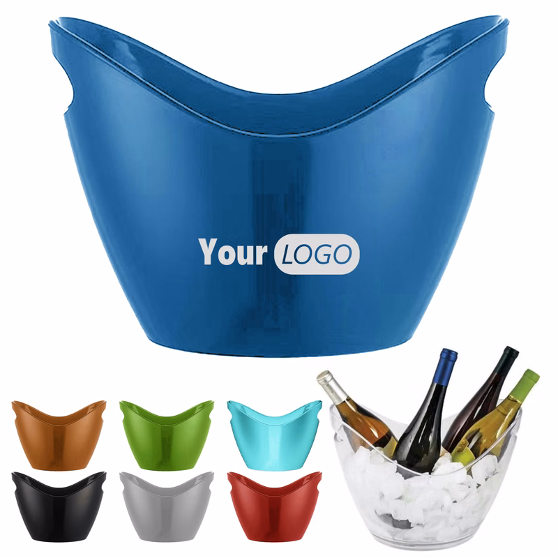 Acrylic Plastic Custom Clear Ice Wine Bucket