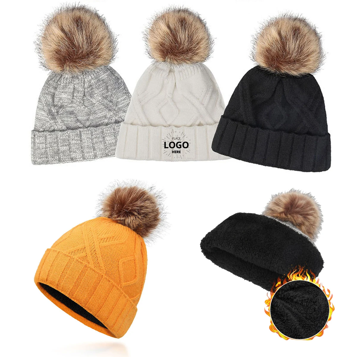 Beanie Hat with Pom-Pom 1