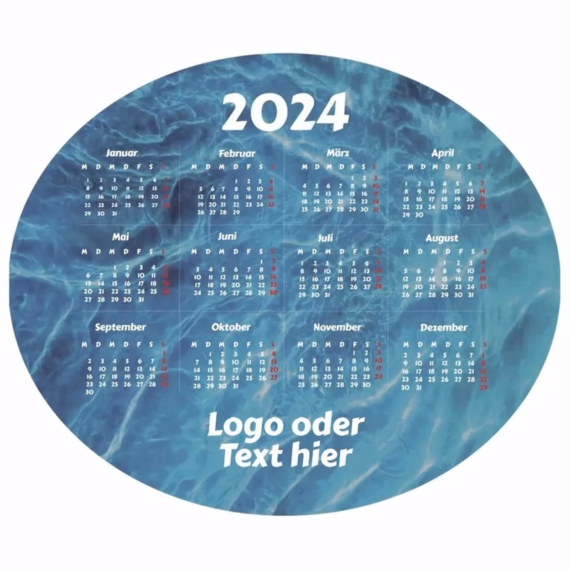 Nautical Calendar Mouse Pad
