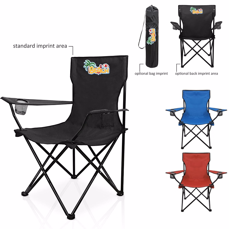 Premium Folding Chair W/ Net Cup Holder