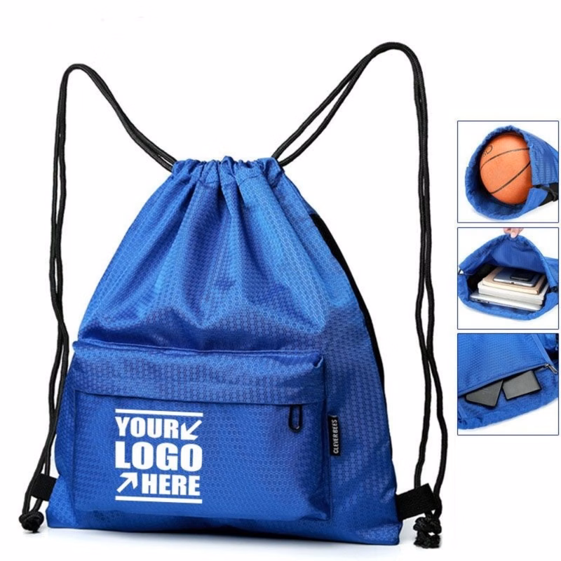 Drawstring Backpack With Wet Dry Pocket