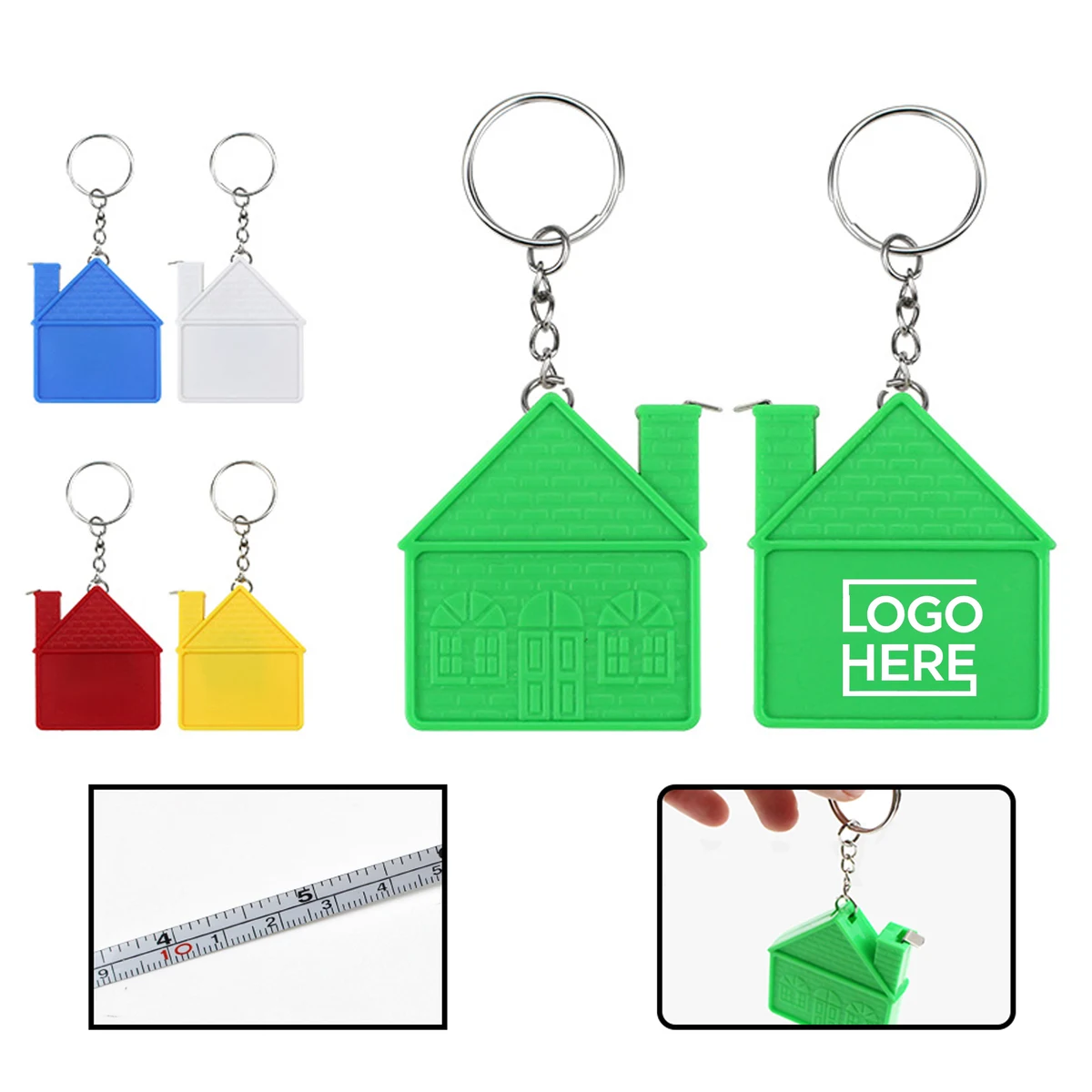 House shape tape measure key chain 1