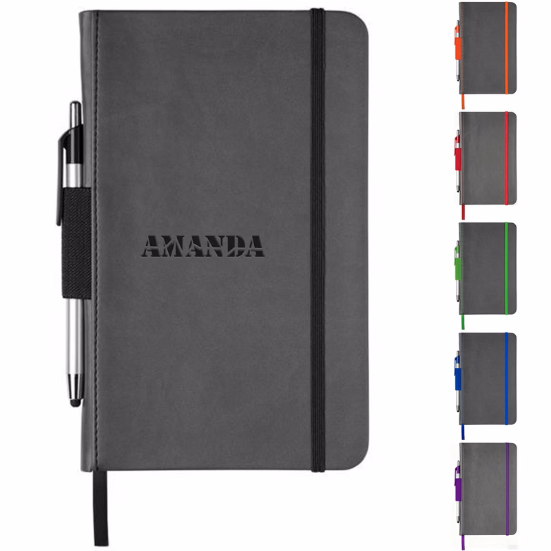 A5 PU Leather Business Notebook w/ Pen Holder