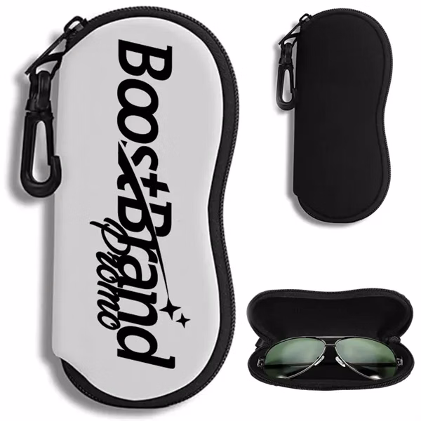 Custom Neoprene Zippered Eyeglass Case — Travel Sunglass Protection Accessory