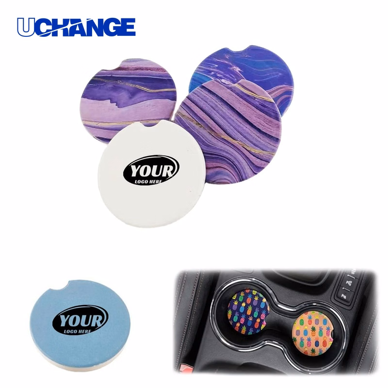 Car Ceramic Round Coaster Mat