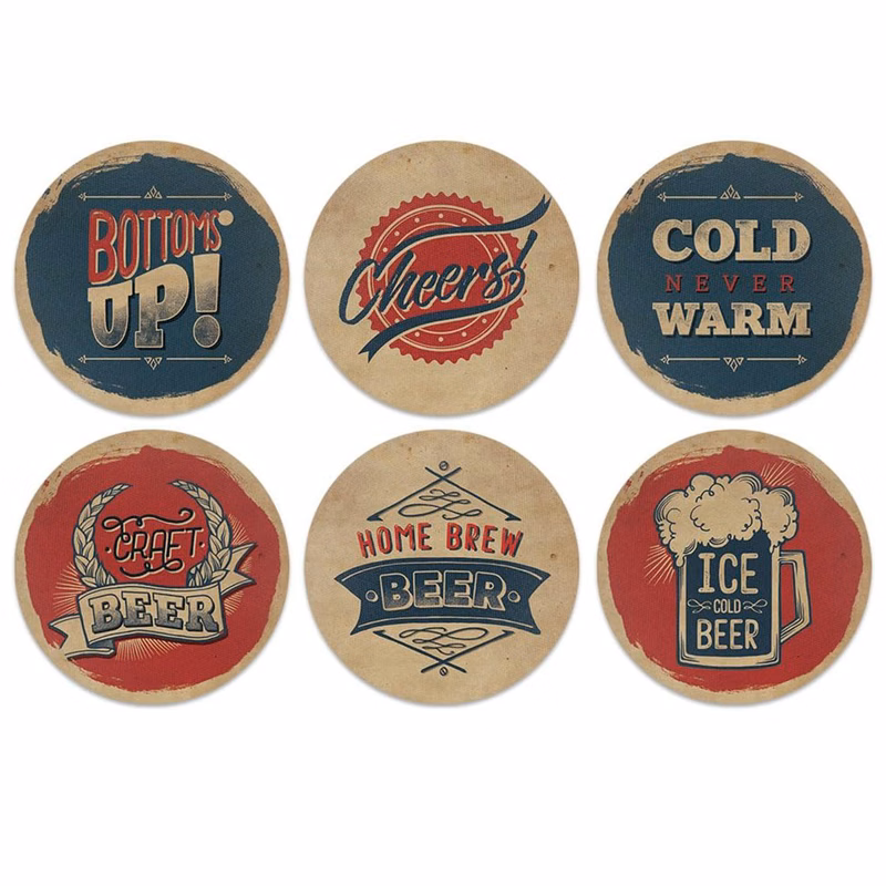 Summer Beverage Absorbent Paper Coaster