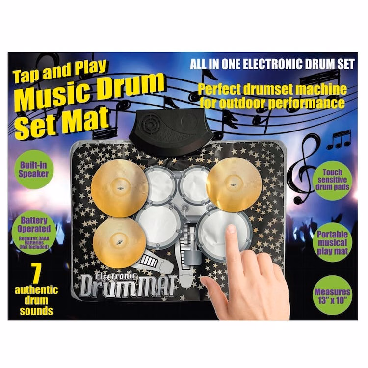Tap & Play Music Drum Set Mats - Battery Operated