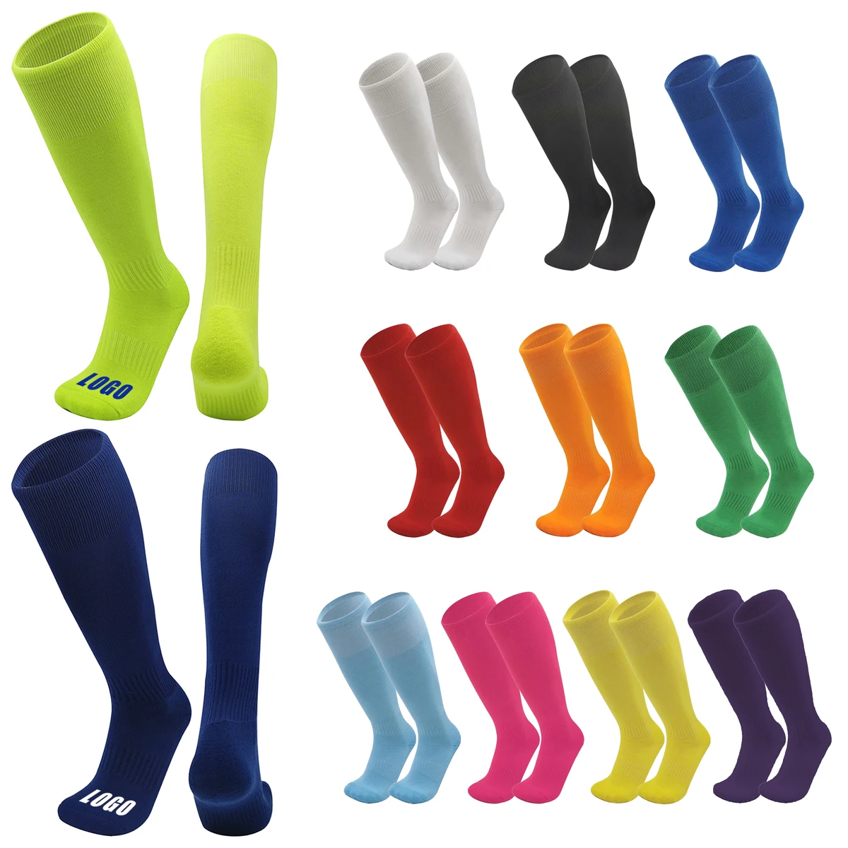 MOQ 50 Sport Athletic Knee High Socks 1