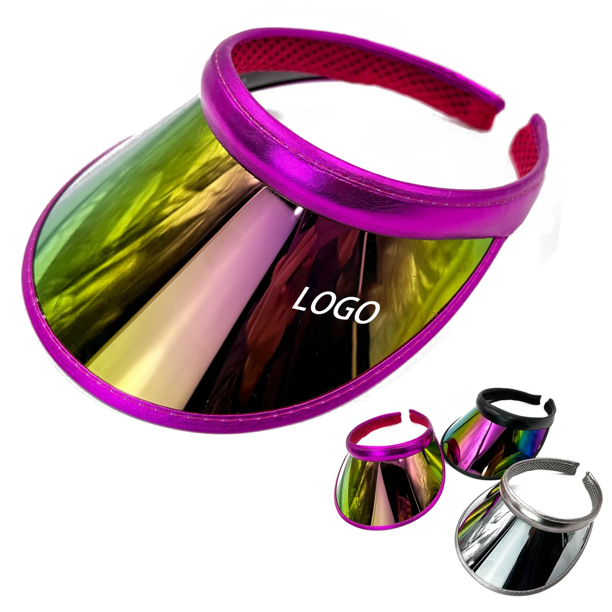 PVC Hair Clip Sun Visor Hat 1
