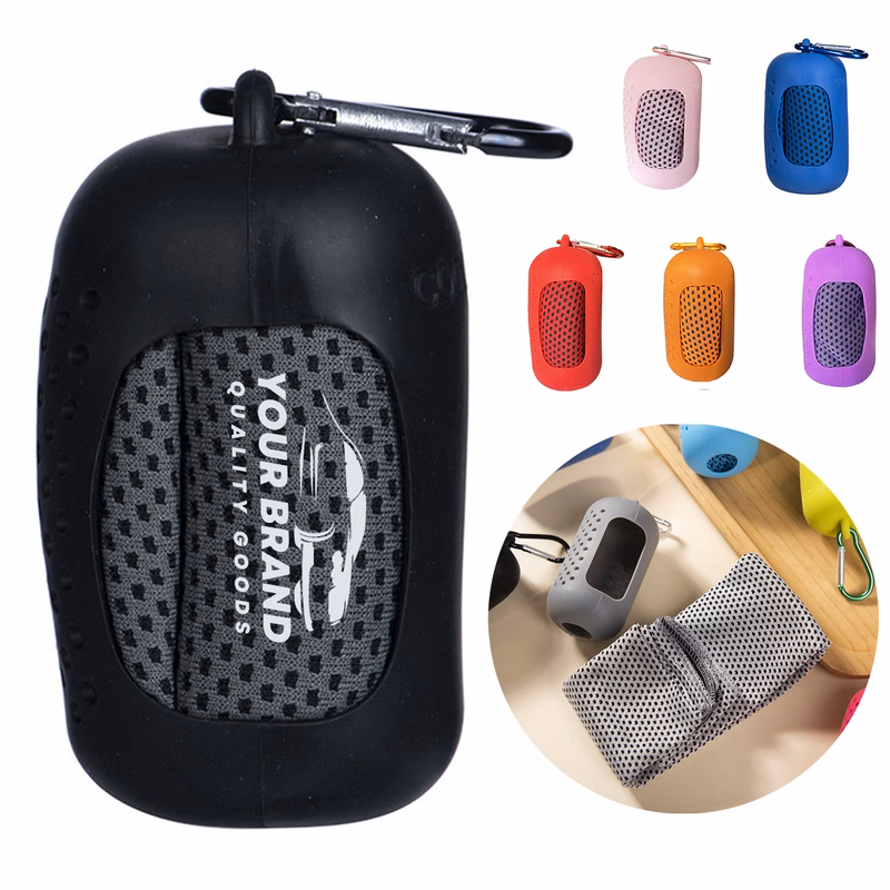 Summer Sports Cooling Sports Towel W/ Capsule Storage Case