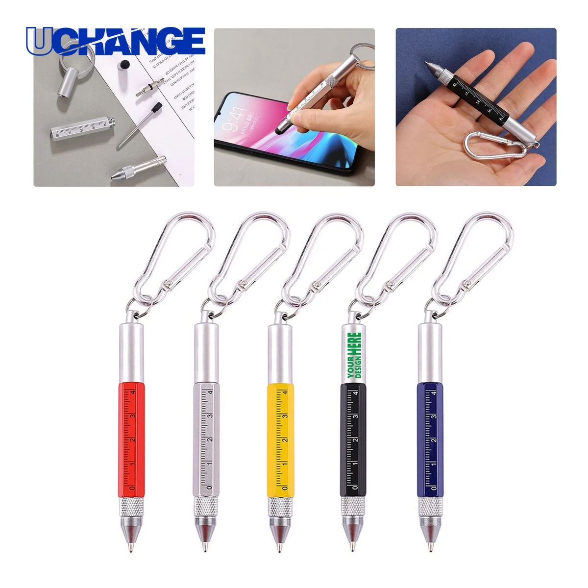Customizable Keychain Tool Pen with Ruler 1