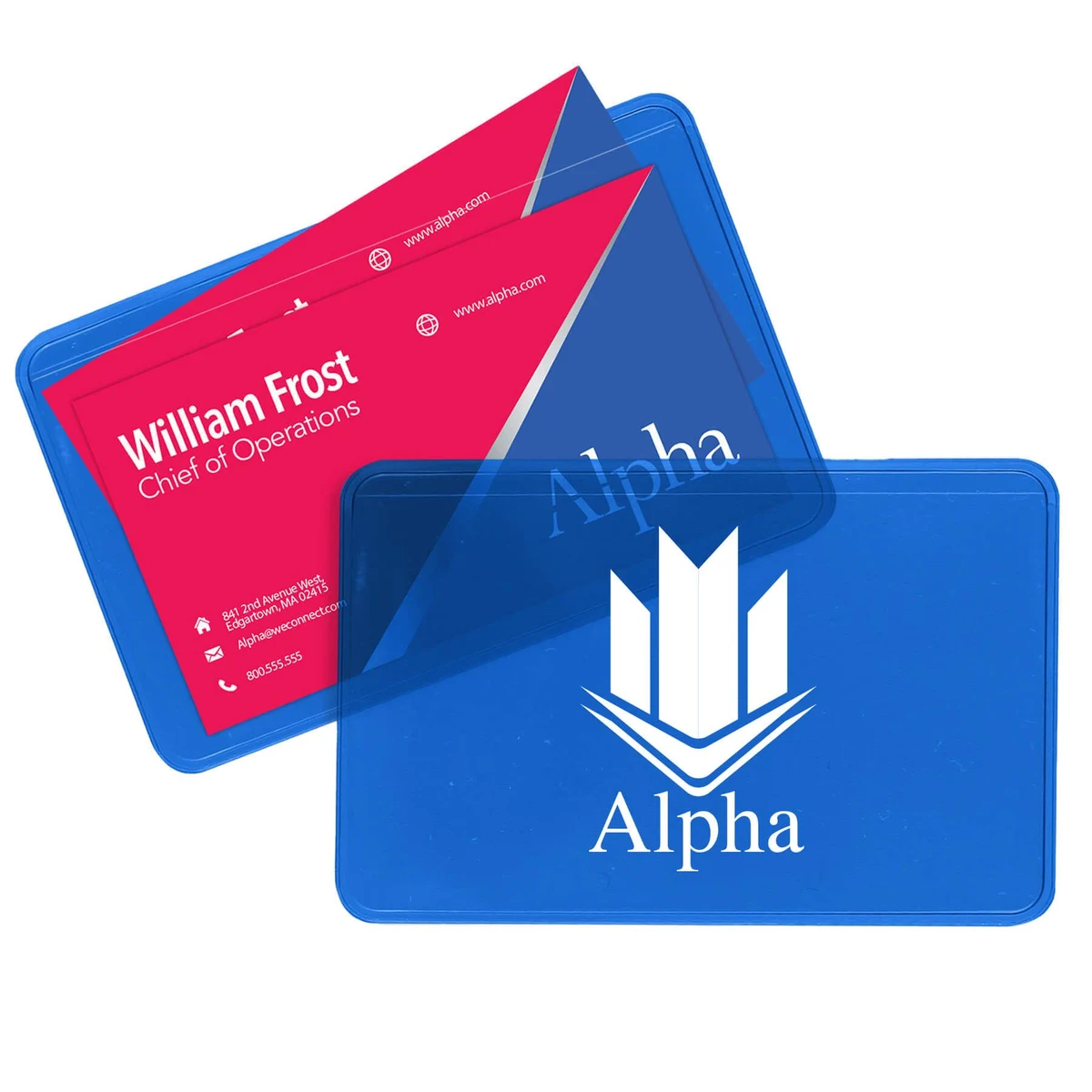 Translucent Vinyl Single Panel Business Card Case 1