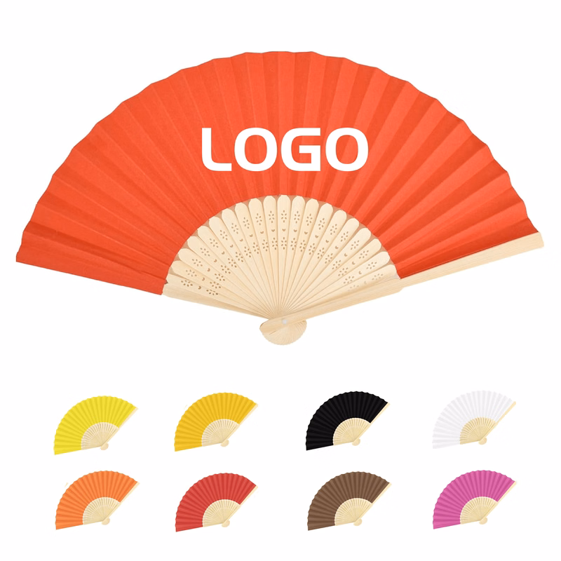 8" Folding Paper Handheld Fan