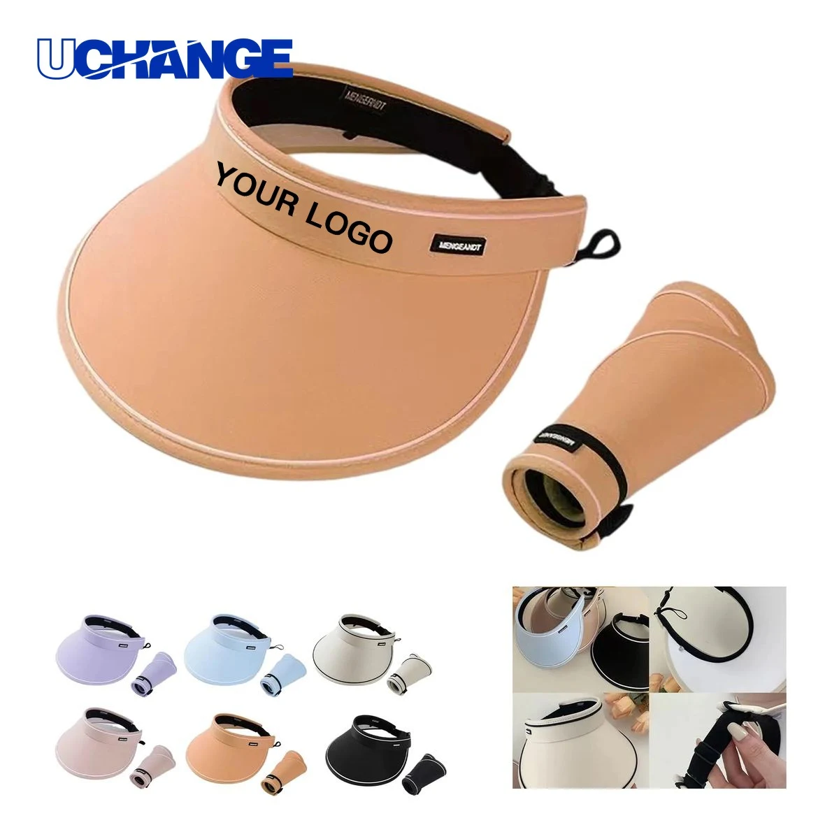 Cotton Blend Sun Visor Headwear with Wide Brim for Outdoor Use 1