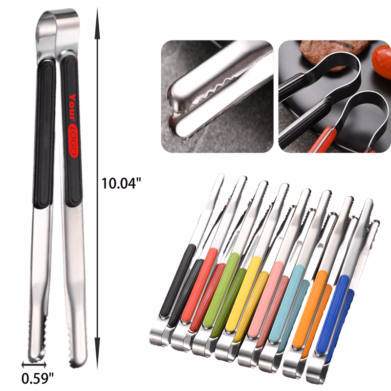 MOQ 50 PCS Sturdy Thicken Stainless Steel BBQ Food Clamp