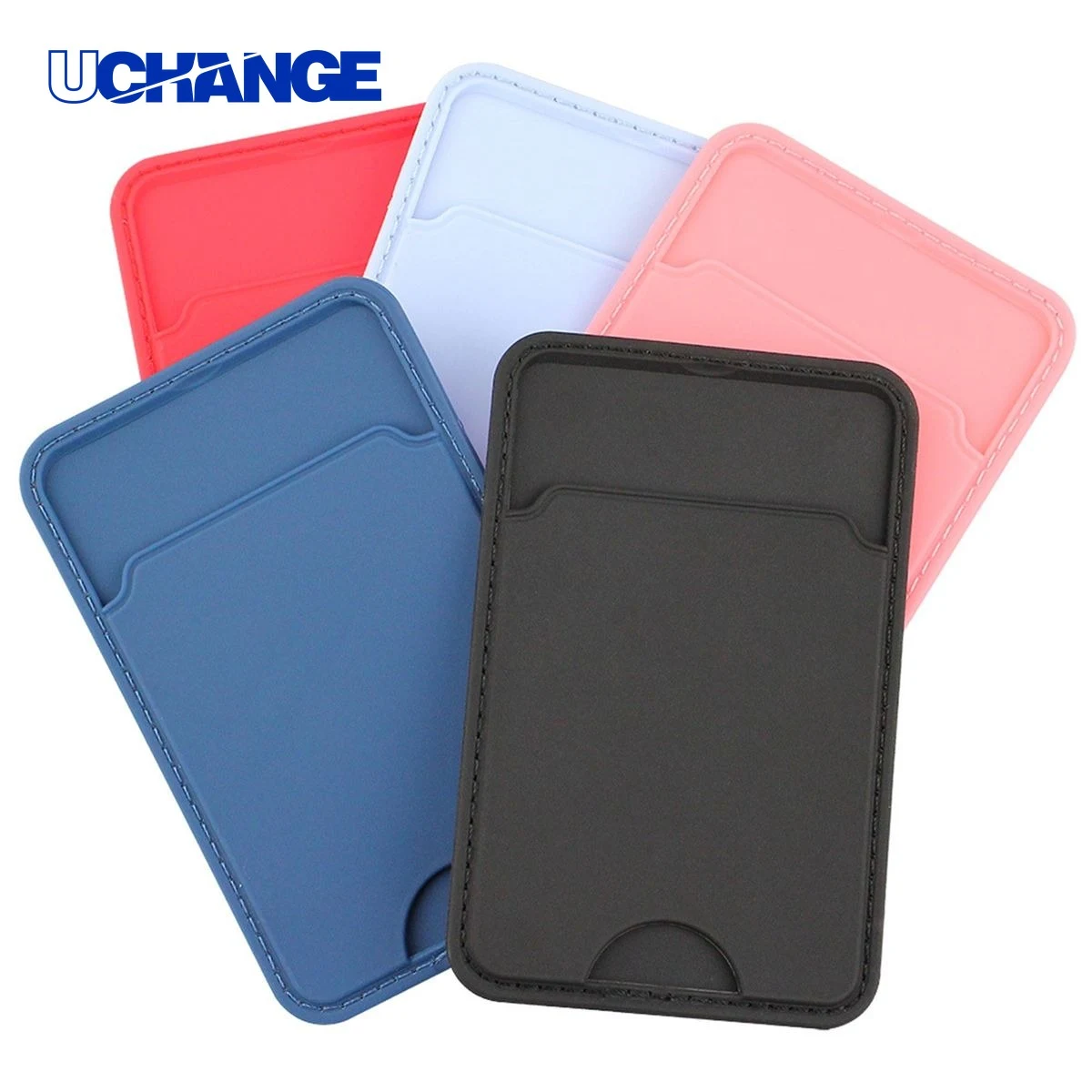 PU Leather Cell Phone Card Pocket Holder 1