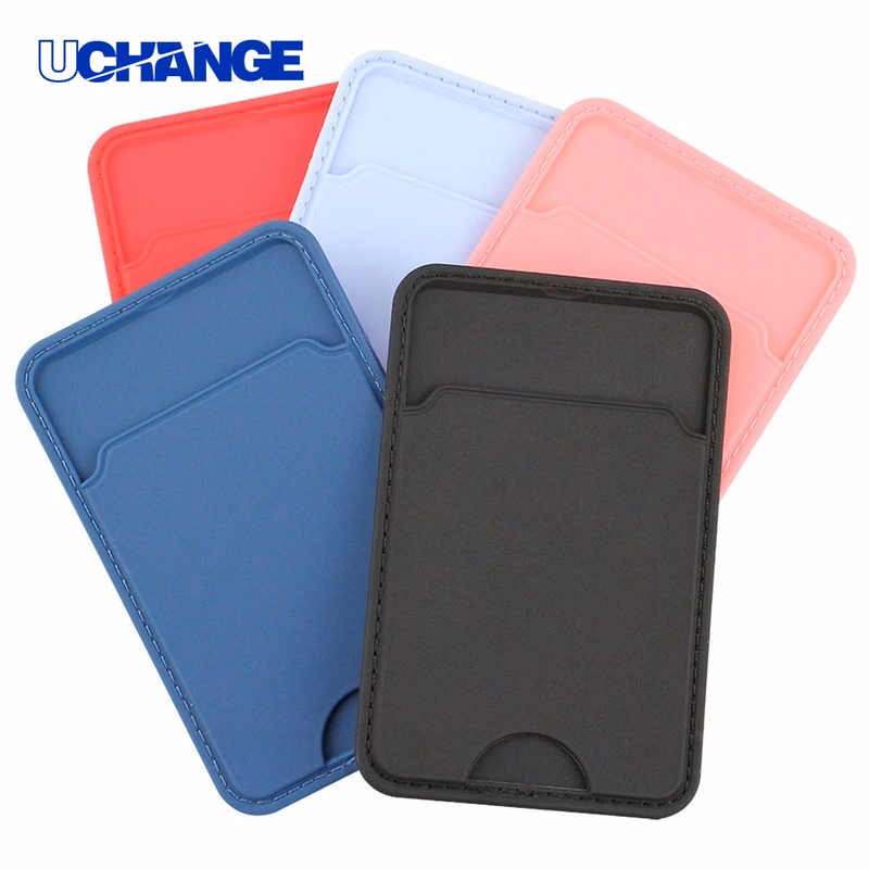 PU Leather Cell Phone Card Pocket Holder