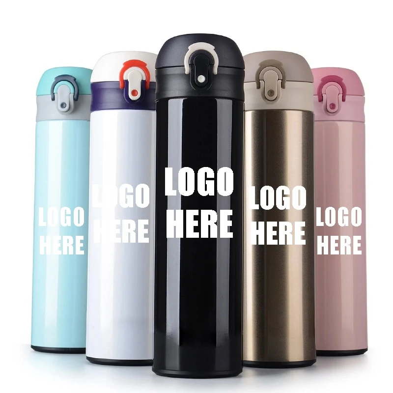 Custom 17 oz Stainless Steel Vacuum Insulated Water Bottle, custom water bottle with logo imprint 1