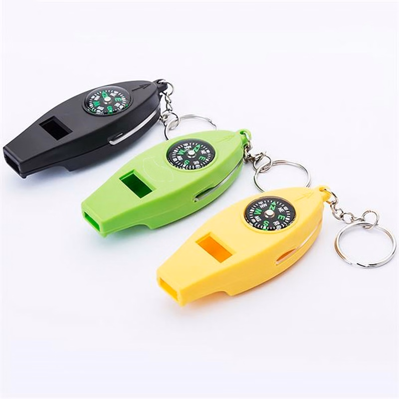 ABS Compass Whistle Keychain
