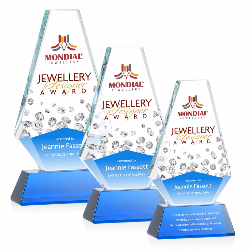 Kingsley VividPrint™ Award on Newhaven Base - Blue