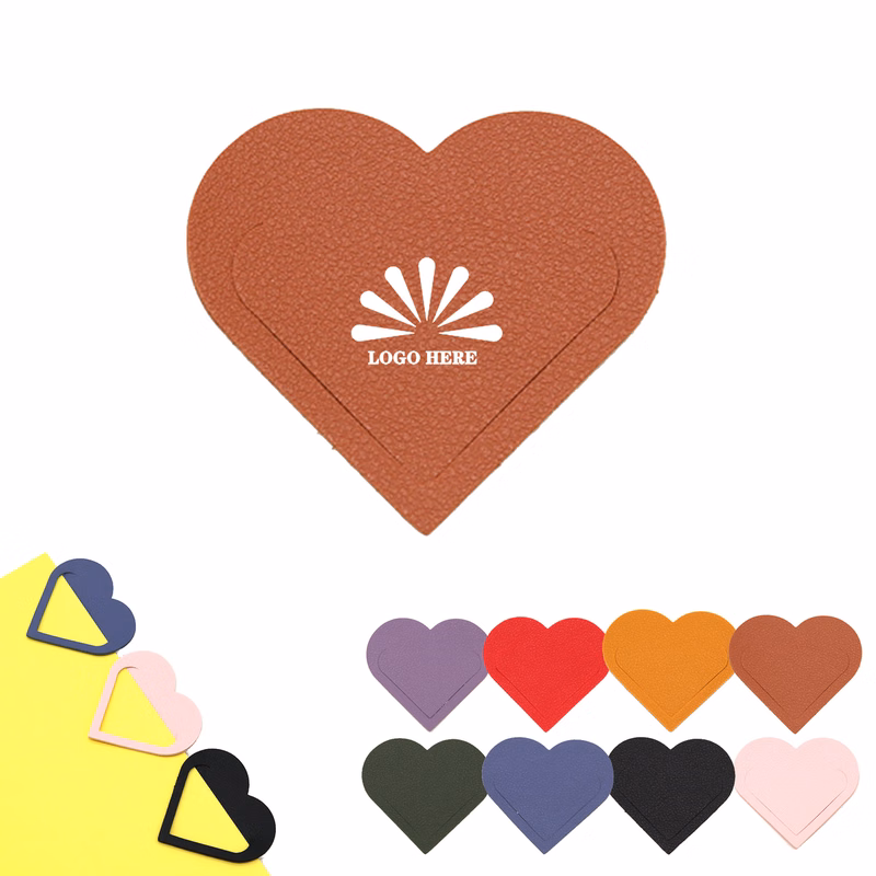PU Leather Heart Bookmark