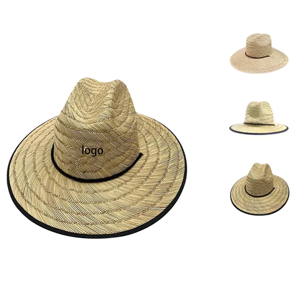 Portable Straw Hat w/ Custom Patch 1