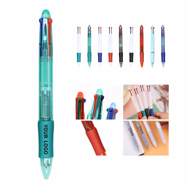 Four Ink Plastic Ballpoint Pen 5 Inch Grip