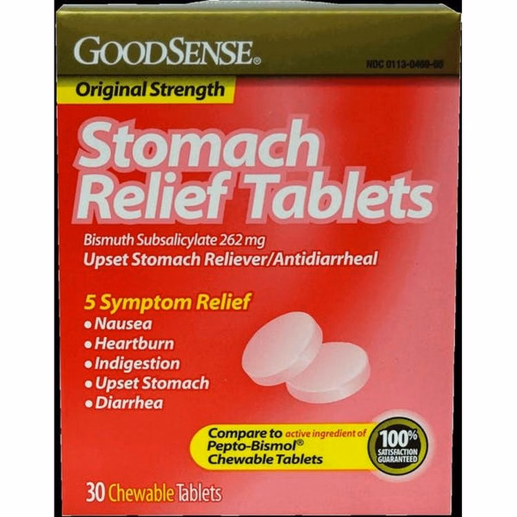 GoodSense Stomach Relief Tablets - 525 mg 30 Pack
