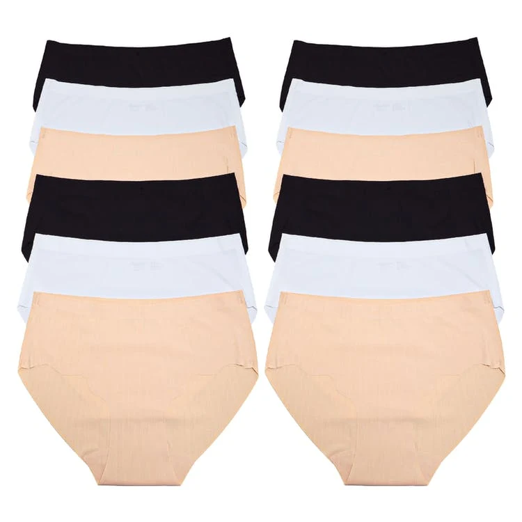 Women's Nylon Hip Hugger Panties - Assorted 1