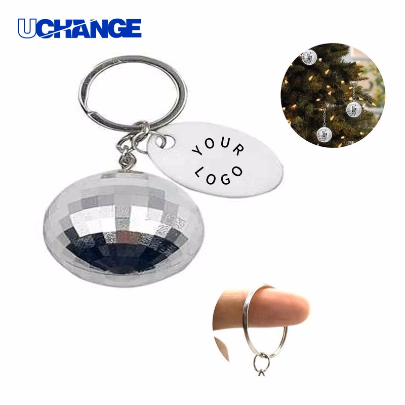 Reflective Disco Ball Keychain Charm for Party Favors