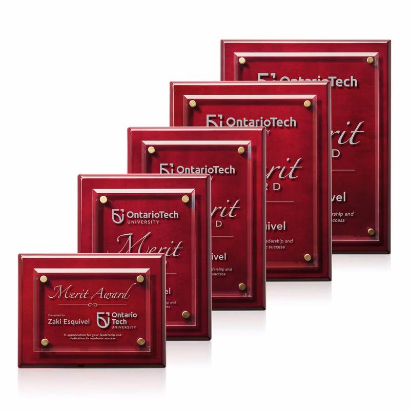 Caledon Plaque - Rosewood/Gold