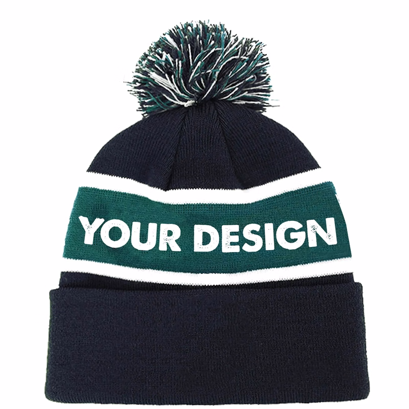 Knitted Pom Beanie Hat