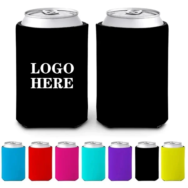 Custom Magnetic Neoprene 12 oz Beer Cooler — Collapsible Beverage Insulation Sleeve, custom koozie with logo imprint 1